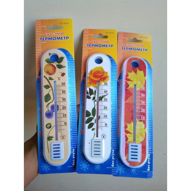 Thermometer Ruangan Motif - Thermometer Ruangan Tempel DInding Motif - Wall Thermometer Motif