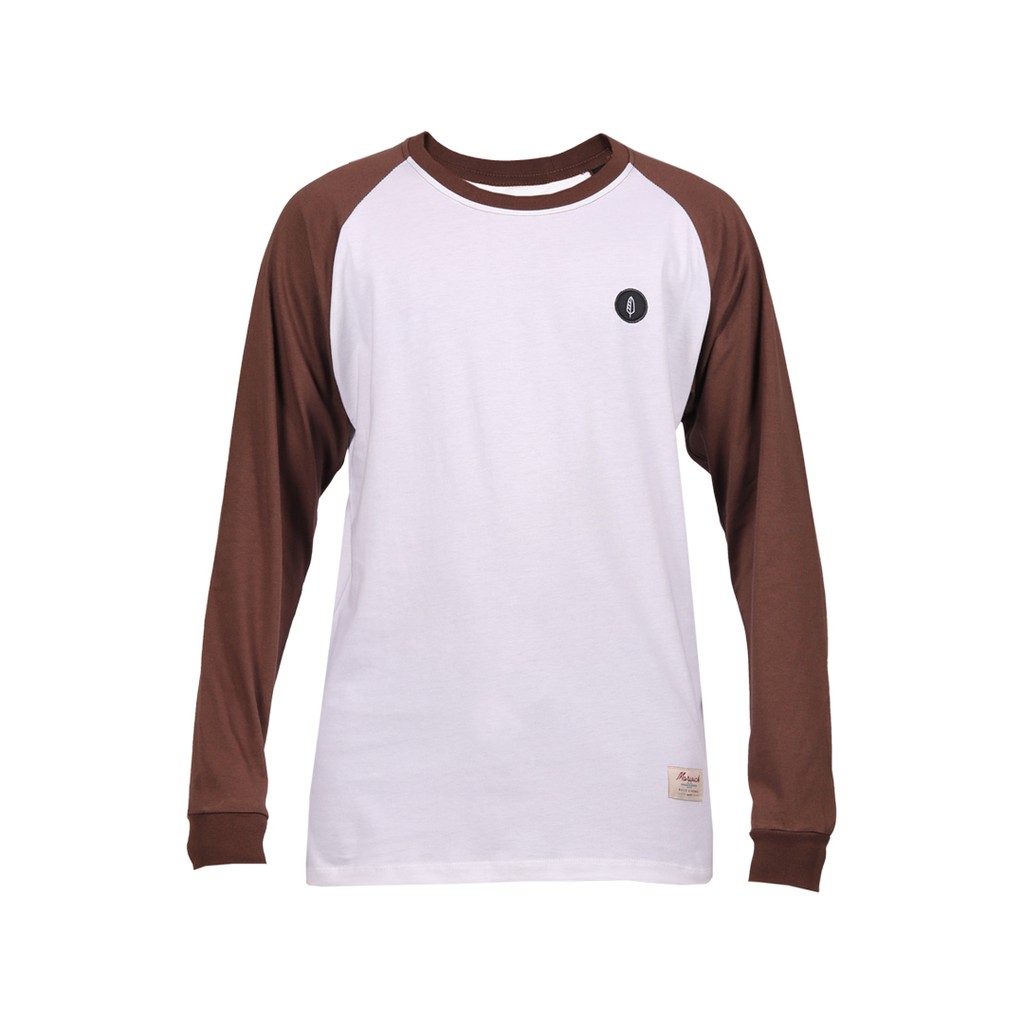 

Morwick Kaos Tangan Panjang Raglan Pattern Putih Coklat