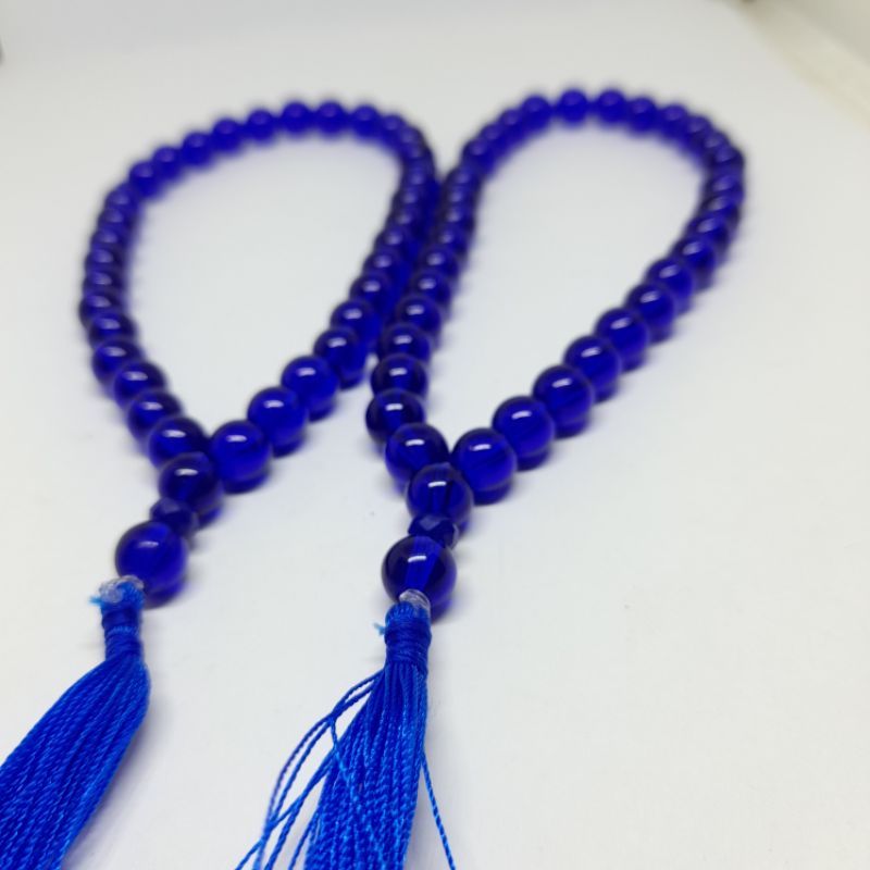 TASBIH BATU BLUE SAPIRE BENING 8MM 33 BUTIR