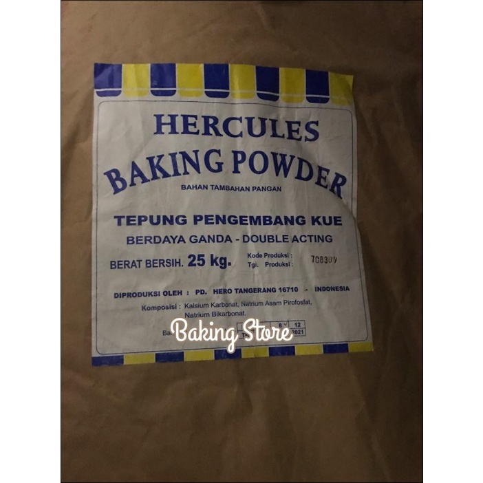 

Baking Powder Hercules Double Acting 25kg - Gosend Only!!!