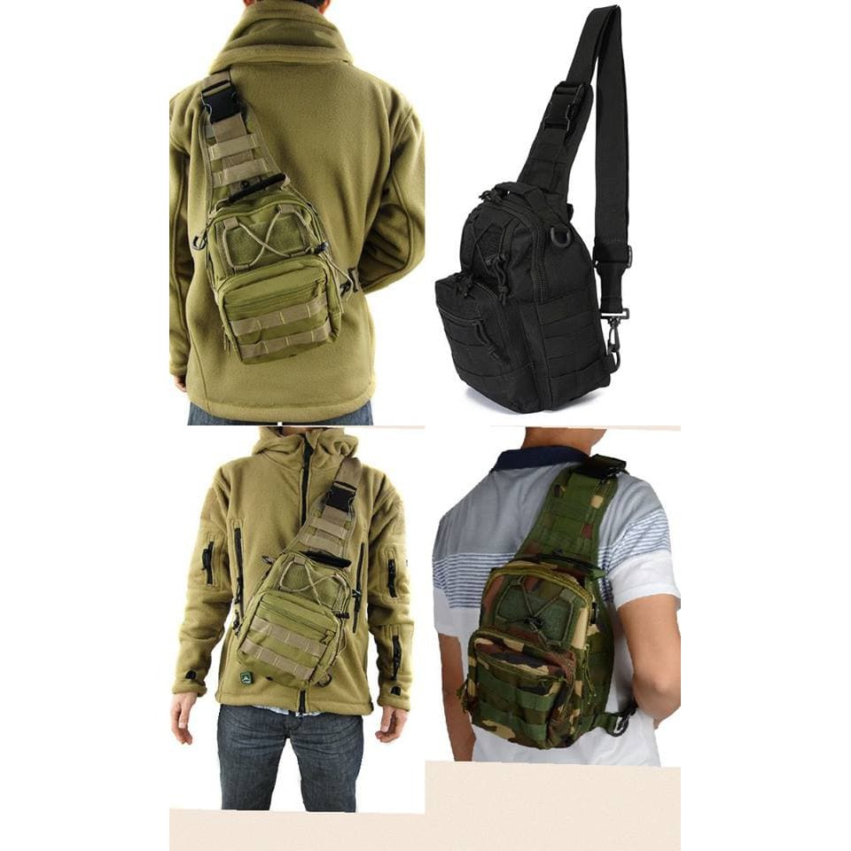 Taspria Import Murah Kekinan New Branded 893UK  Tas Selempang Slempang Cowok Pria Army Tactical Sli