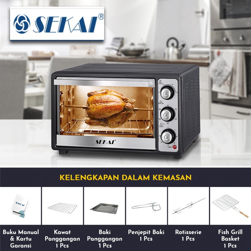 SEKAI Oven Listrik Low Watt OV 260 - Kapasitas 26 Liter