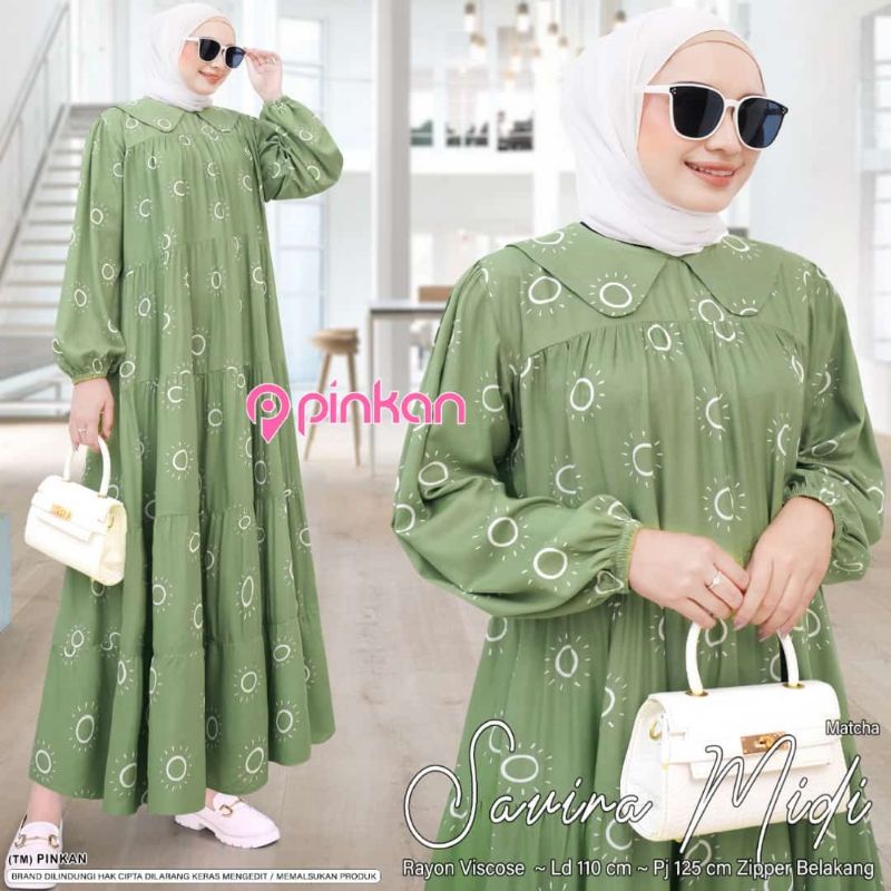 Pinkan Savira midi / dress rayon viscose