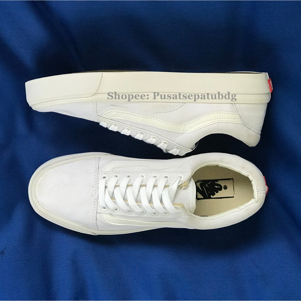 VANS OLDSKOOL ALL WHITU FULL PUTIH