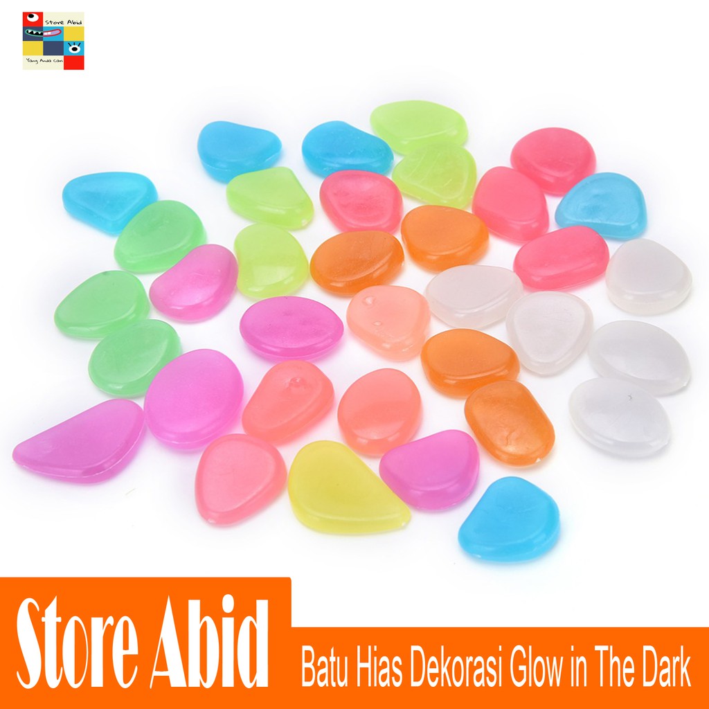 Batu Hias Dekorasi Glow in The Dark Garden Stone Taman Kebun Aneka Warna Hiasan