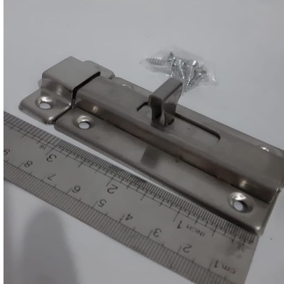 Grendel stainless /  Tower bolt 4&quot;/SELOT SLOT JENDELA PINTU/GRENDEL SS