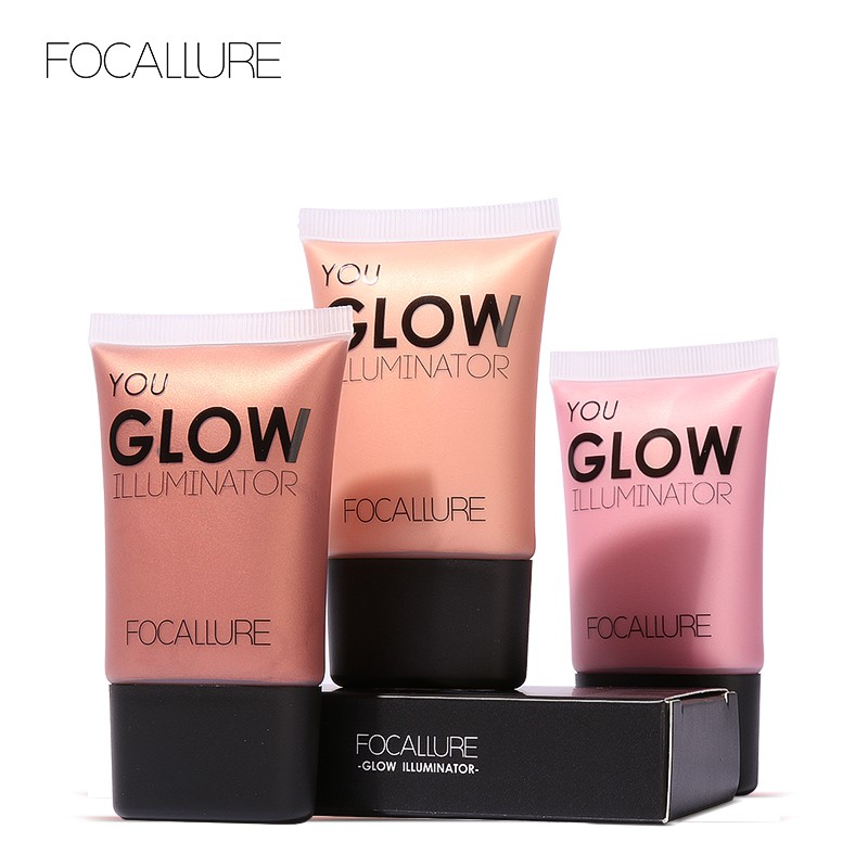 FA33 FOCALLURE Skin Glow Highlight Liquid Brighten Cream 4 Colors