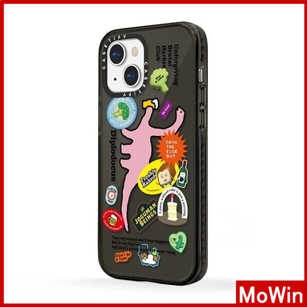 Soft Case Silikon Tebal Shockproof Motif Graffiti Dinosaurus Untuk iPhone 13 Pro Max / 12pro / 11 / 7plus