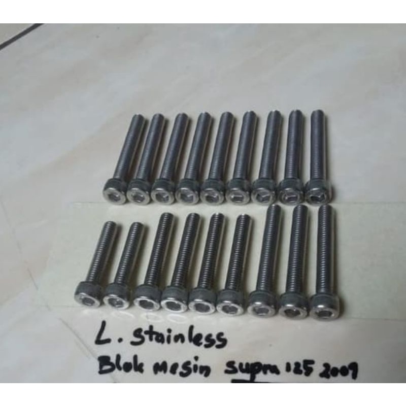 Baut Mesin L Stainless Honda Supra X 125 Bak Kanan Kiri