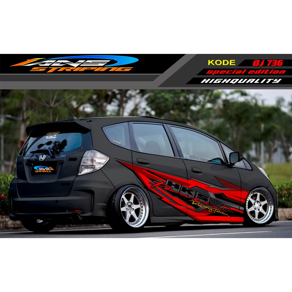 STICKER VARIASI MOBIL HONDA BRIO AGYA JAZZ AVANZA YARIS / DECAL STICKER MOBIL JAZZ / STIKER MOBIL