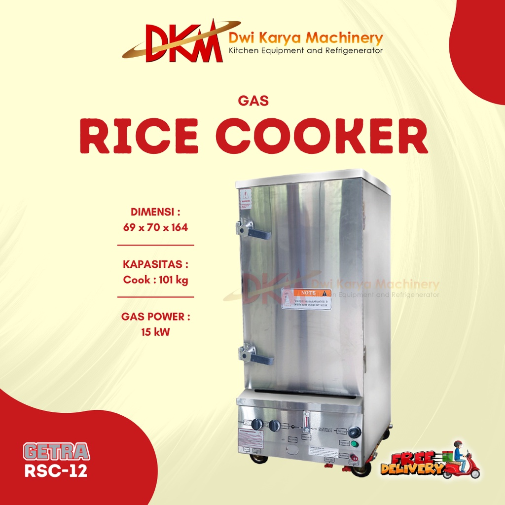 Heavy Duty Gas Rice Cooker RSC-12 / Rice Cooker Kapasitas Besar RSC12