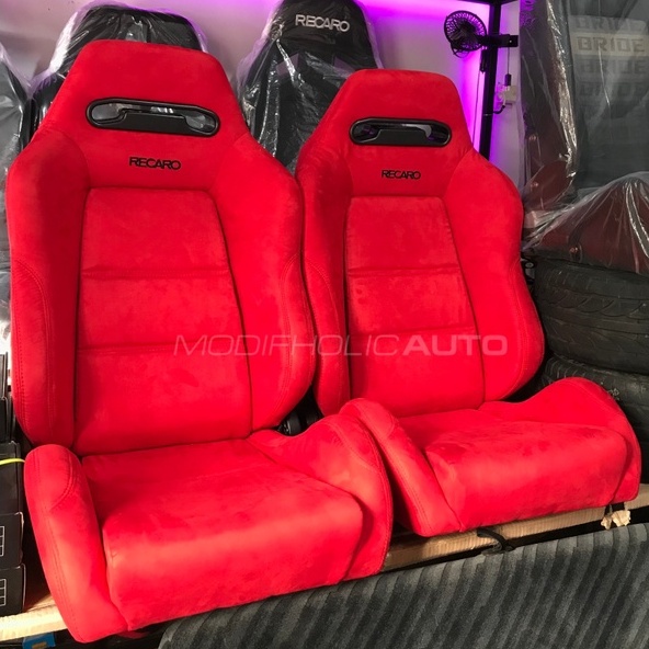 JOK RACING RECARO SR3 MERAH SUEDE UNIVERSAL GOOD QUALITY