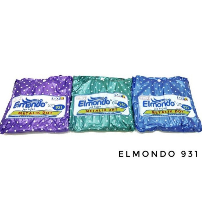 FELWINSHOP Jas hujan Setelan Dewasa Elmondo metalik PVC Karet polkadot 931