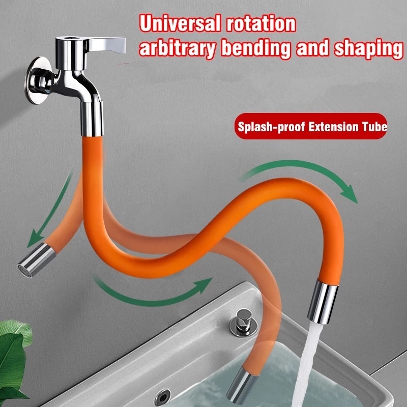 360° Tabung Ekstensi Keran Flexible Universal Anti Percikan Untuk Rumah Tangga
