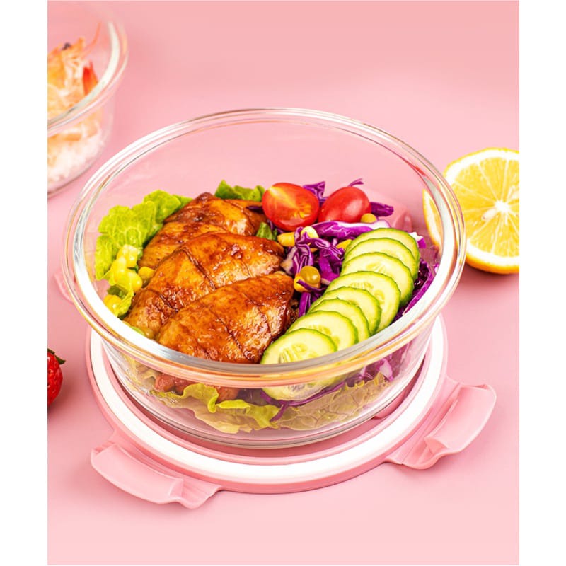 BL-4 Mangkuk Kaca Tutup Elegant Dessert Soup Pudding Bowl with Lid Mangkok Tutup Lunch Box Food Mangkuk Kaca Tutup Plastik Souvenir/ Mangkok Puding/MPASI/Tempat Bubur Bayi Mangkok Tutup Transparan Untuk Sup/Salad/Mie Instan