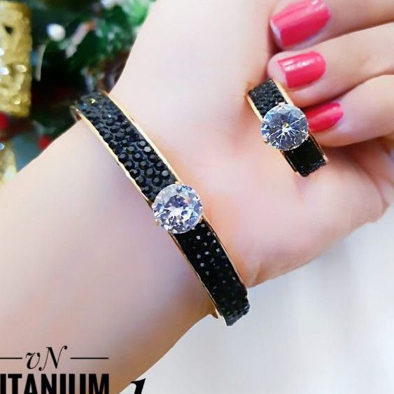 Titanium Gelang dan Cincin 0113o