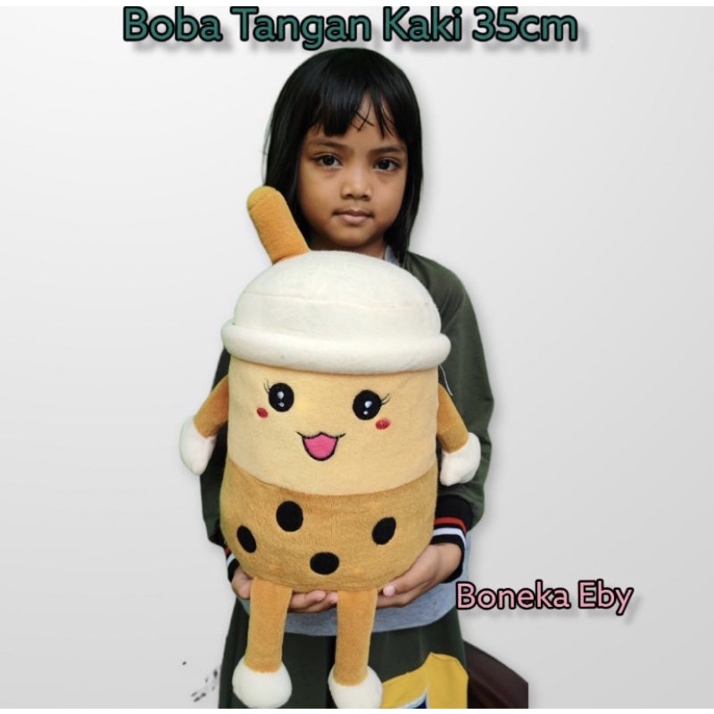 Boneka Boba Ada Tangan Dan Kaki Bisa Nyala Lampu LED Murah Lucu 35cm
