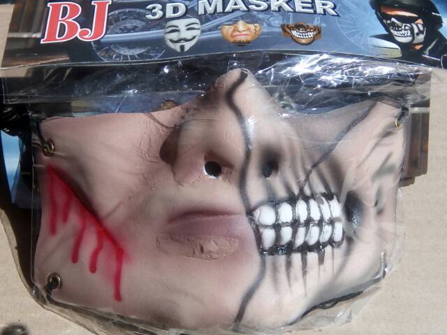 Masker 3D karet touring motor gede face sangar keren safety karakter vendeta murah