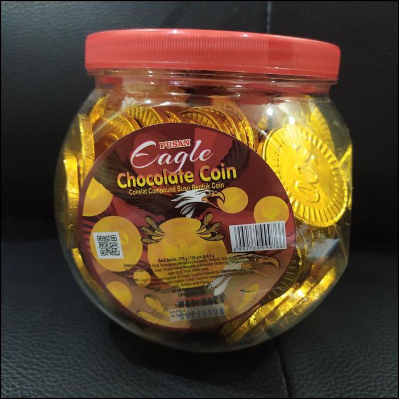 500 gram coklat coin eagle dolar / coklat koin emas rupiah