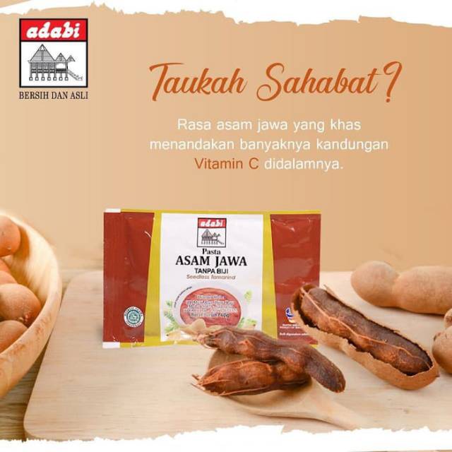 Adabi pasta asam Jawa tanpa biji sachet 40 gram