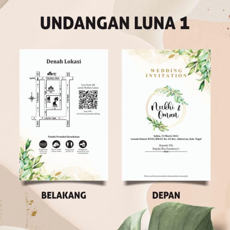 Blangko Undangan Rustic Murah