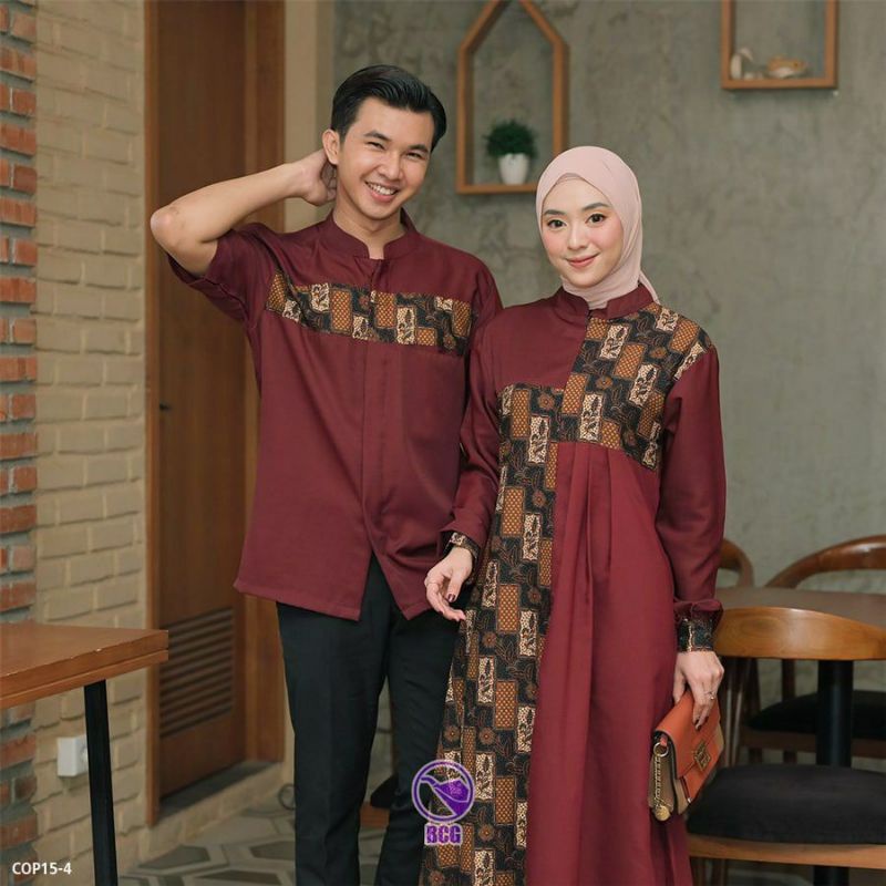 Batik Couple //M.L.XL.XXL Sarimbit Batik Hem Koko Katun Exlusive • Seragaman