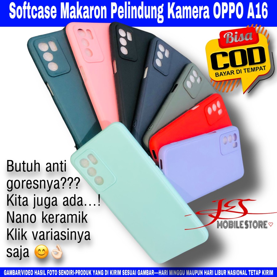 Case makaron Polos Oppo A16 - silikon Oppo A16 -softcase A16 -Oppo A16