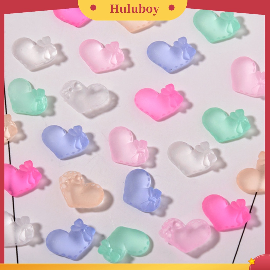 Huluboy Huluboy♡ 20pcs / Set Hiasan Kuku Motif Kartun Aksen Berlian Imitasi Translucent Tahan Lama Untuk Nail Art