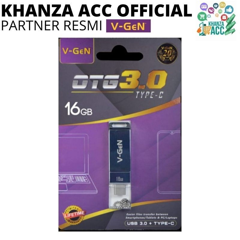 KHANZAACC VGEN Dual USB OTG 16GB Flashdrive 3.0 Type C