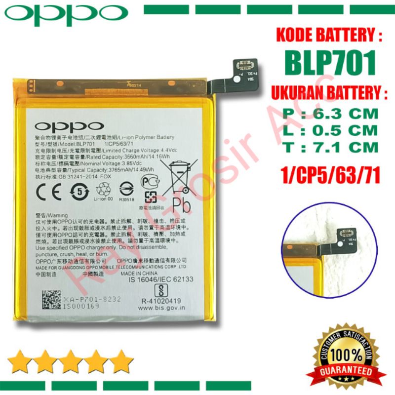 Baterai Original OPPO K3 Reno Life BLP701 BLP-701