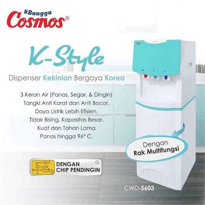 JGD- Dispenser Air Tinggi Cosmos CWD 5603 CWD-5603 (panas, normal, dingin es)