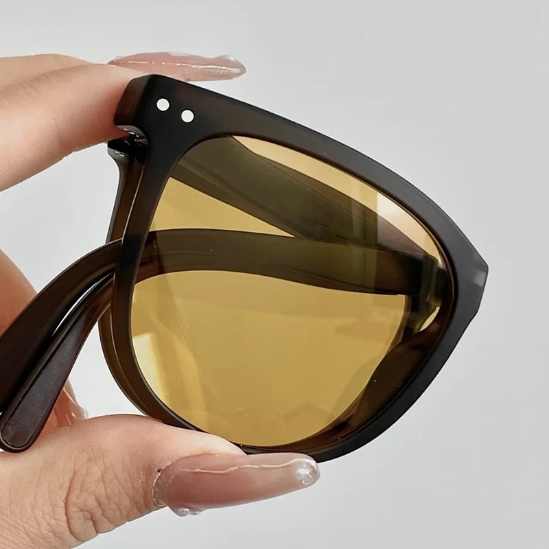 Kacamata Hitam Polarized Model Lipat Gaya Retro Modern terkini C