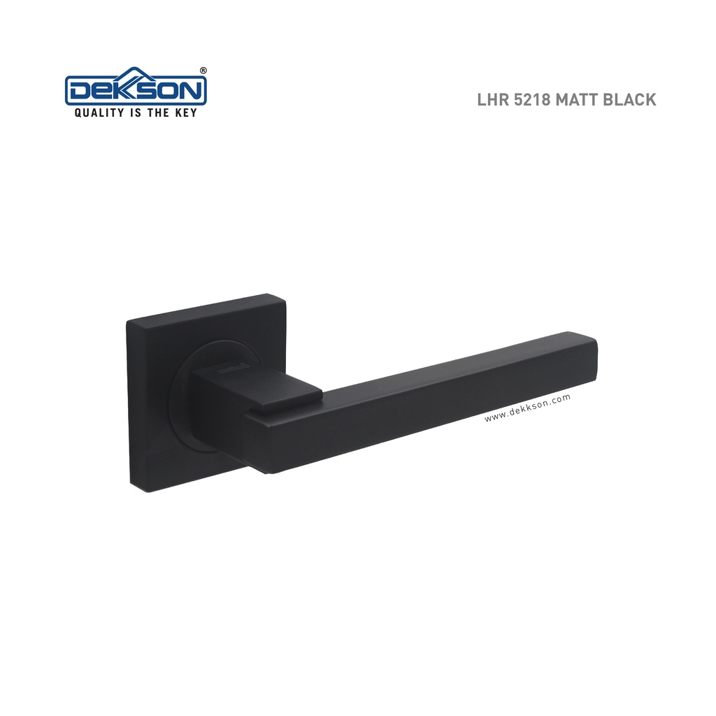 DEKKSON - GAGANG PINTU HITAM/LEVER HANDLE ROSE LHR 5218 MATT BLACK