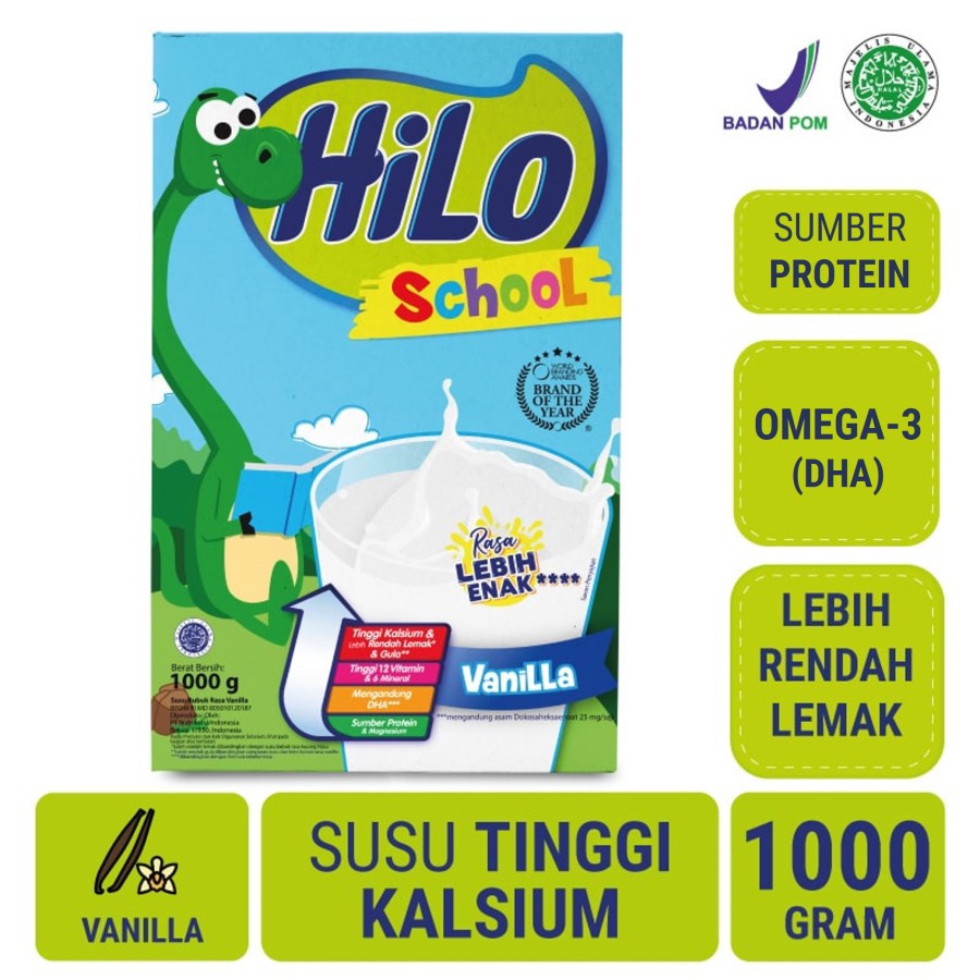 

HiLo School Vanilla 1000g - Susu Tinggi Kalsium