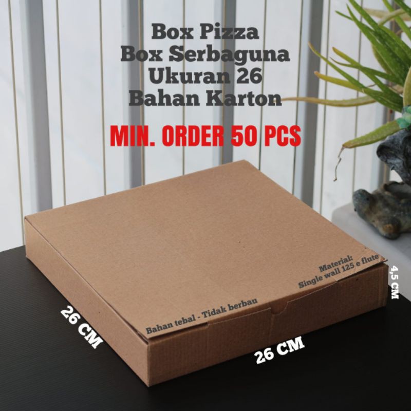 

DUS PIZZA POLOS 26 - BOX SERBAGUNA (MIN PEMBELIAN 50 PCS