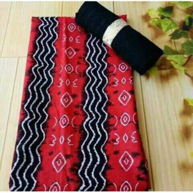 Kain sasirangan merah couple