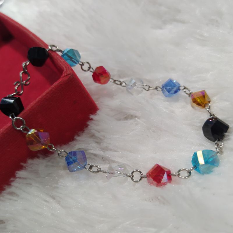 Gelang kristal spiral anti karat