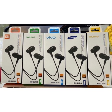 Handset Handsfree Earphone Brand Jb 02 Jack Audio 3.5 mm