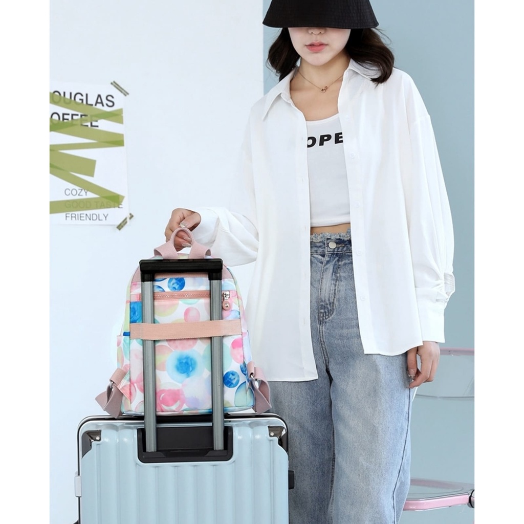 TAS RANSEL WANITA IMPORT KOREA ANTI AIR PINK LUCU SEMIA TA603P3 PREMIUM BACKPACK GENDONG PUNGGUNG SEKOLAH KULIAH KERJA BRANDED BATAM MURAH CEWEK REMAJA KEKINIAN MURAH