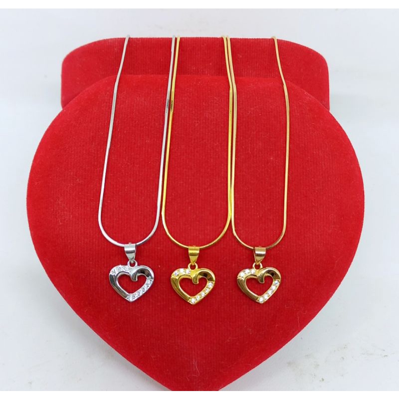 kalung kasandra bulat + liontin love mp/ kalung perak asli silver 925 lapis emas/ kalung fashion