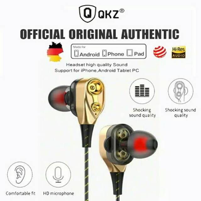 Headset Dual Drive QkZ Ck8 Terjamin