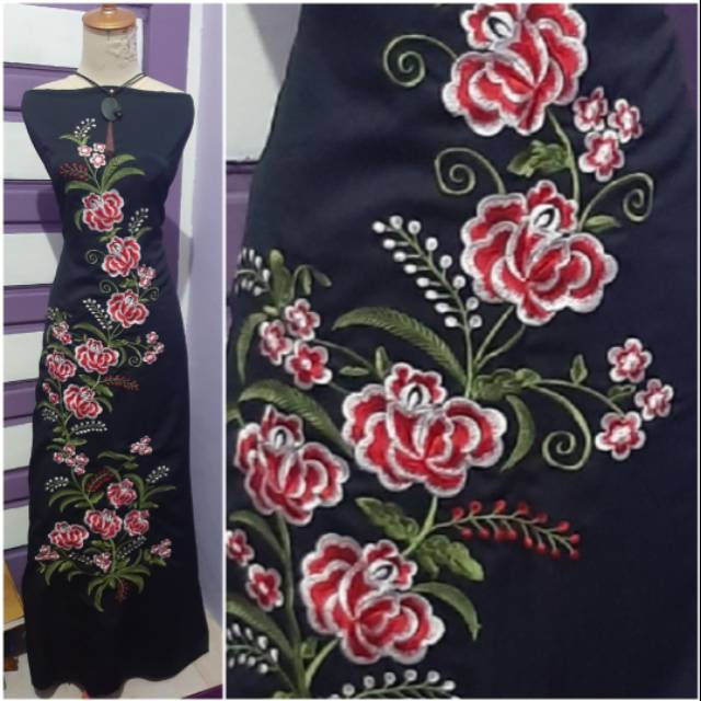 Bahan gamis bordir bukittinggi