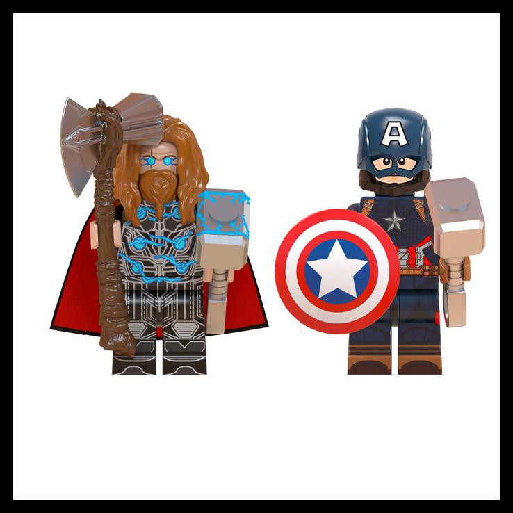 Thor Captain America Mjolnir Stormbreaker Endgame Minifigure Lego Kw