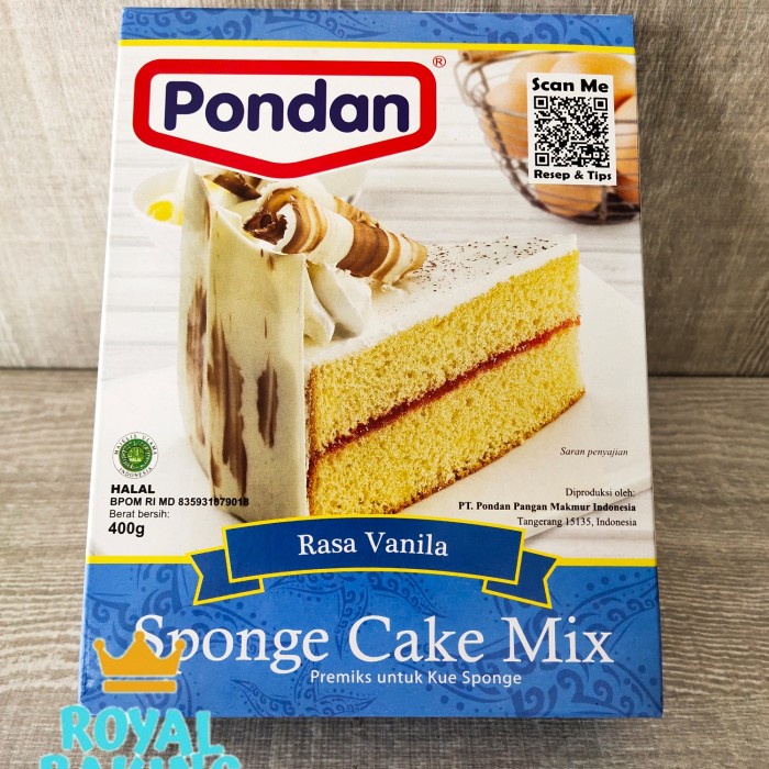 

MURAH Pondan sponge cake vanilla mix 400 gr / premix sponge cake vanilla