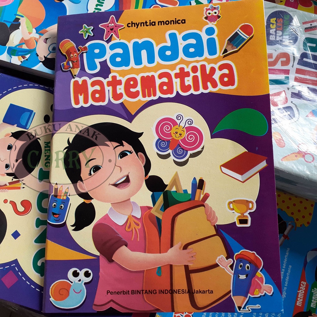 Buku Edukasi Anak Berhitung Matematika Dasar Angka Belajar Hitung Gambar