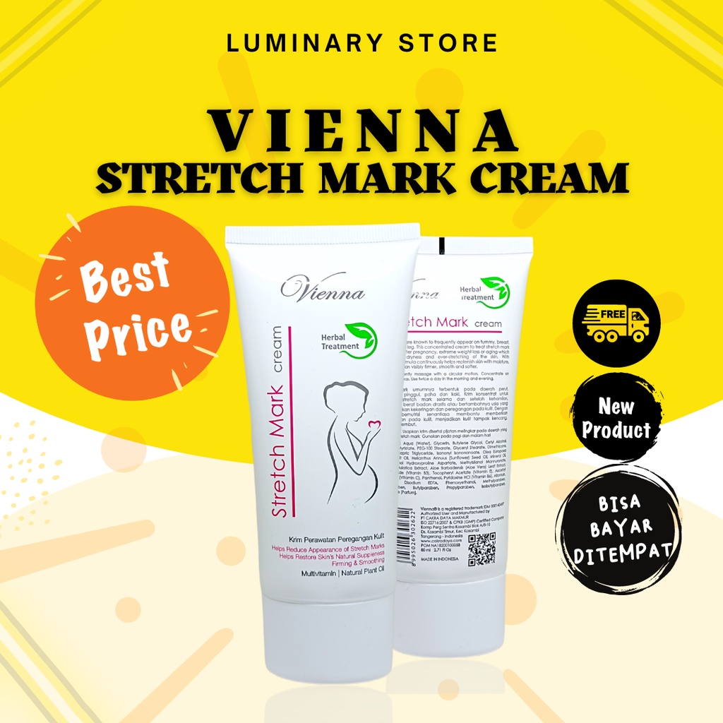 VIENNA STRETCH MARK CREAM ORIGINAL BPOM KRIM PERAWATAN KULIT KECANTIKAN PERAWATAN TUBUH WANITA