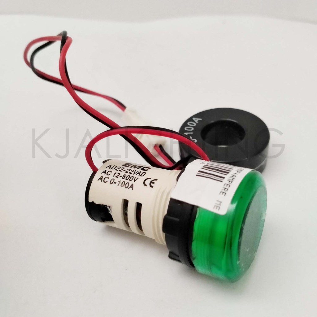 AMPERE + VOLT METER DIGITAL MODEL PILOT LAMP 22MM BULAT