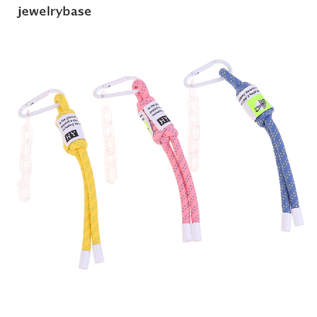 1pc Tali Lanyard Gantungan Kunci / Tas / Handphone Model Kepang Fluorescent