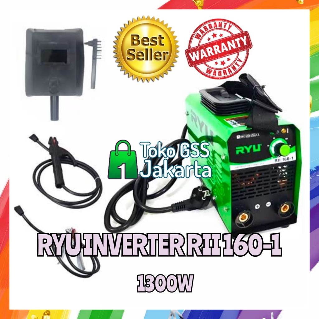Mesin Las Listrik Trafo Las Inverter IGBT 1300Watt RYU RII 160-1