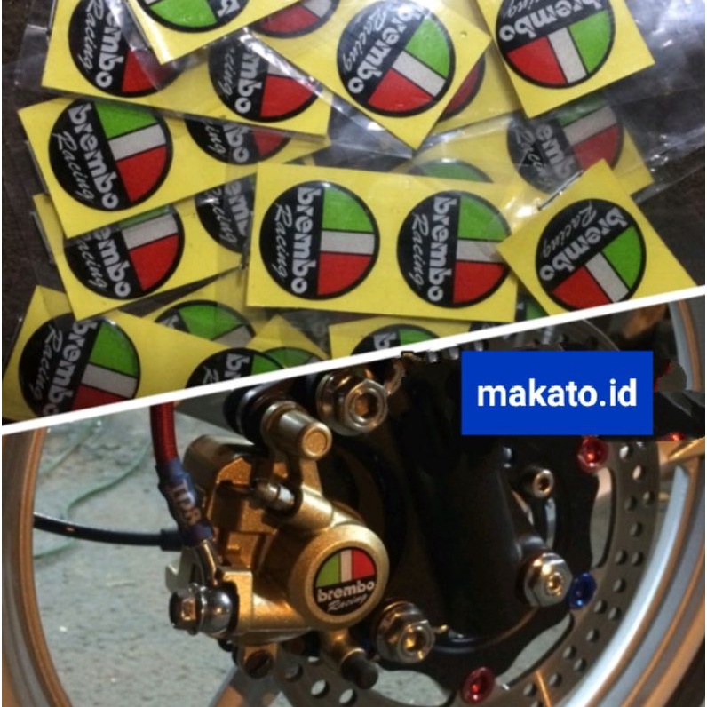 Stiker Logo Emblem Cakram Kepala Babi Brembo